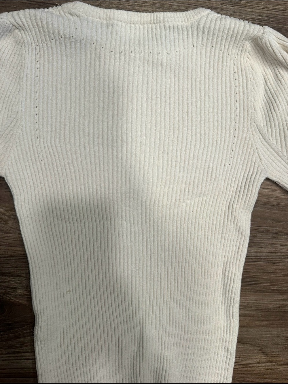 FRAME Denim White Ribbed Short-Sleeve Crewneck Top - Picture 5 of 6